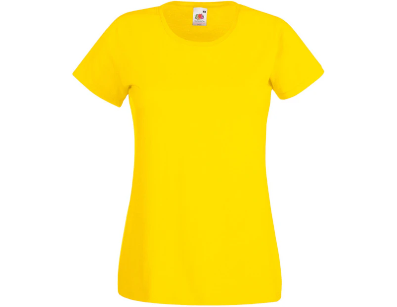 Womens Value Fitted Short Sleeve Casual T-Shirt (Bright Yellow) - BC3901