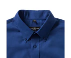 Russell Collection Mens Long Sleeve Easy Care Oxford Shirt (Bright Royal) - BC1023
