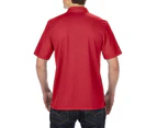 Gildan Mens Double Pique Short Sleeve Sports Polo Shirt (Red) - RW4504