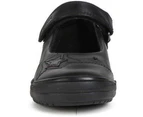 Geox Girls Hadriel Leather School Shoes (Black) - FS7853