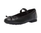 Geox Girls Plie Leather School Shoes (Black) - FS7854