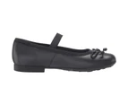 Geox Girls Plie Leather School Shoes (Black) - FS7854