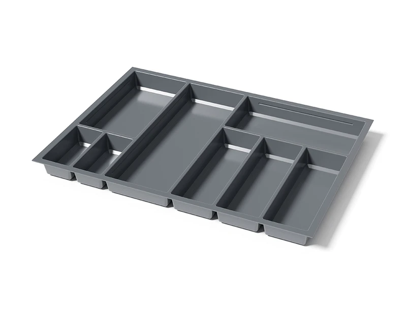 Agoform SKY Cutlery Tray in Slate Grey Grained. Size: 510mm x 750mm. To suit 800mm wide drawer.