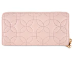 Michael Kors Money Pieces Travel Wallet - Soft Pink Quilted