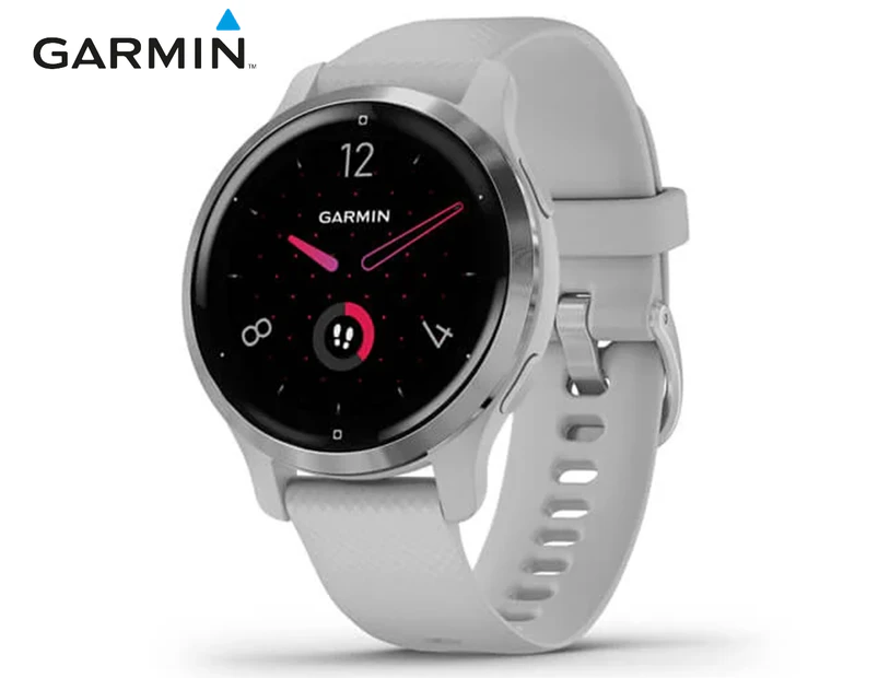 Garmin Venu 2S 40mm Silicone Smart Watch - Mist Grey/Silver