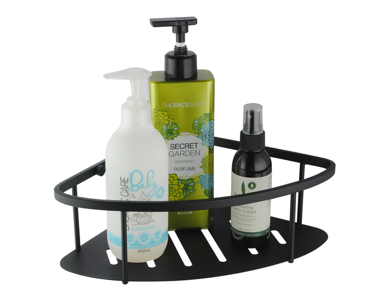 Bathroom Shower Caddy Shelf Bath Shower Corner Shelf Storage Basket Holder Stainless Steel Black