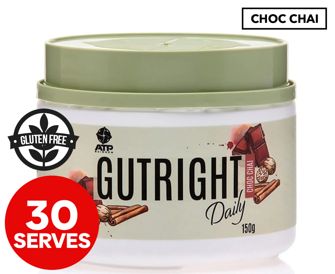 ATP Science Gutright Daily Powder Choc Chai 150g / 30 Serves