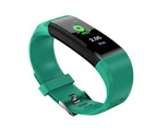 20 In 1 115plus Water Resistant Smart Fitness Tracker Bands Sport Bluetooth Smart Touch Wristband Health Monitoring Bracelet - Green