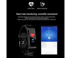 20 In 1 115plus Water Resistant Smart Fitness Tracker Bands Sport Bluetooth Smart Touch Wristband Health Monitoring Bracelet - Blue