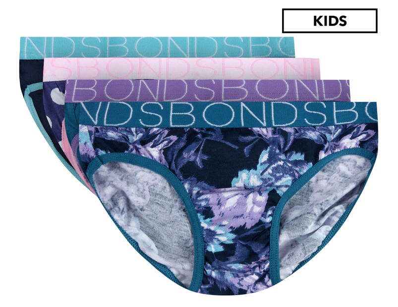 Bonds Girls' Bikini 4-Pack - Blurred Blooms