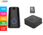 Q-See QDB05-CH01-16-AU HD Smart Wi-Fi Video Intercom Doorbell & Chime Charger Kit