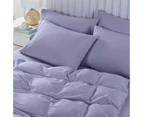 Royal Comfort 2000TC 6 Piece Double Bed Bamboo Sheet & Quilt Cover Set - Lilac Grey