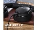 Mpow H19 IPO Bluetooth Headphone Active Noise Cancelling Mic Over-Ear Foldable Wireless Headset (Black) 6