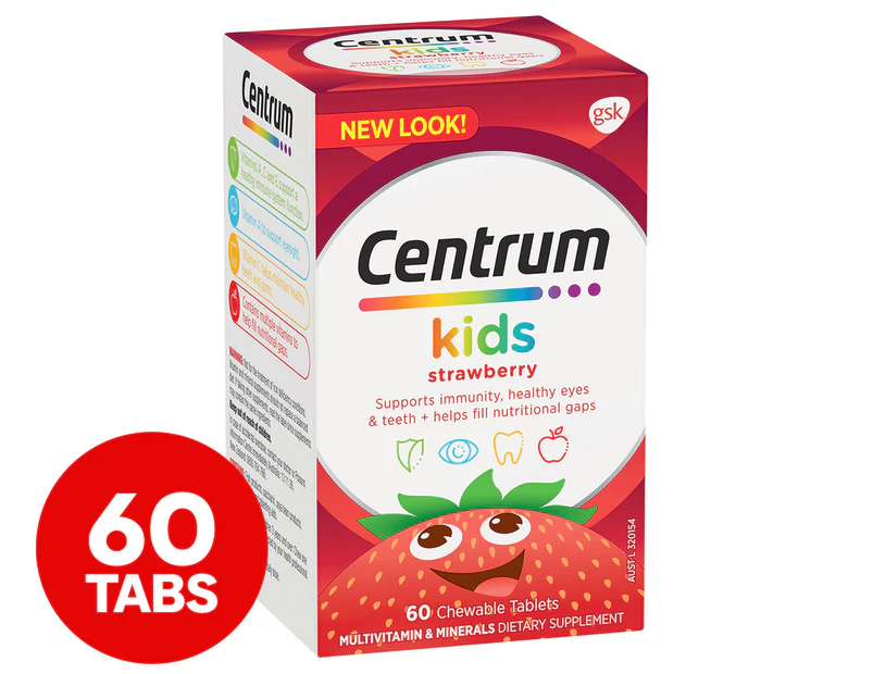 Centrum Kids Multivitamin Strawberry 60 Tabs