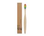Environmental Toothbrushes Bamboo Oral Care Eco Dental Toothbrush with Rainbow Bristles with Paper Boxes - 20Pack