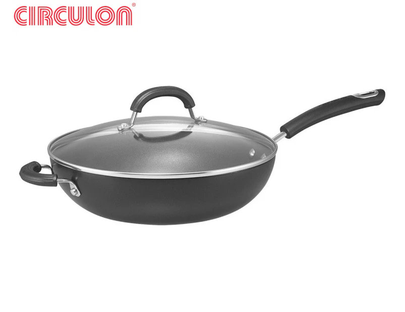 Circulon 30cm Total Hard Anodised Covered Stir Fry Pan