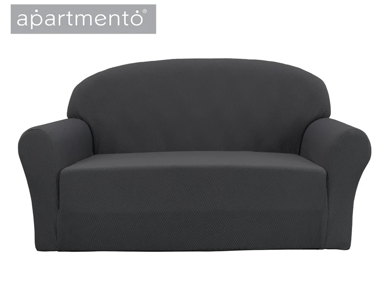 Apartmento Stretch 2-Seat Sofa Cover - Slate