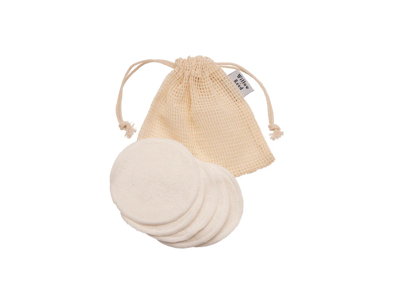 Willow + Reed Makeup Remover Pads Set Of 6 With Laundry Bag