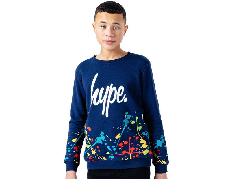 Hype Childrens/Kids Splat Sweatshirt (Blue/Red/Yellow) - HY3998