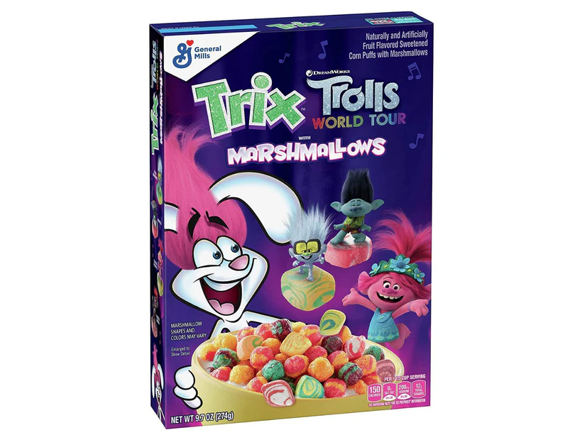 General Mills Trix Trolls Cereal w/ Marshmallows 274g
