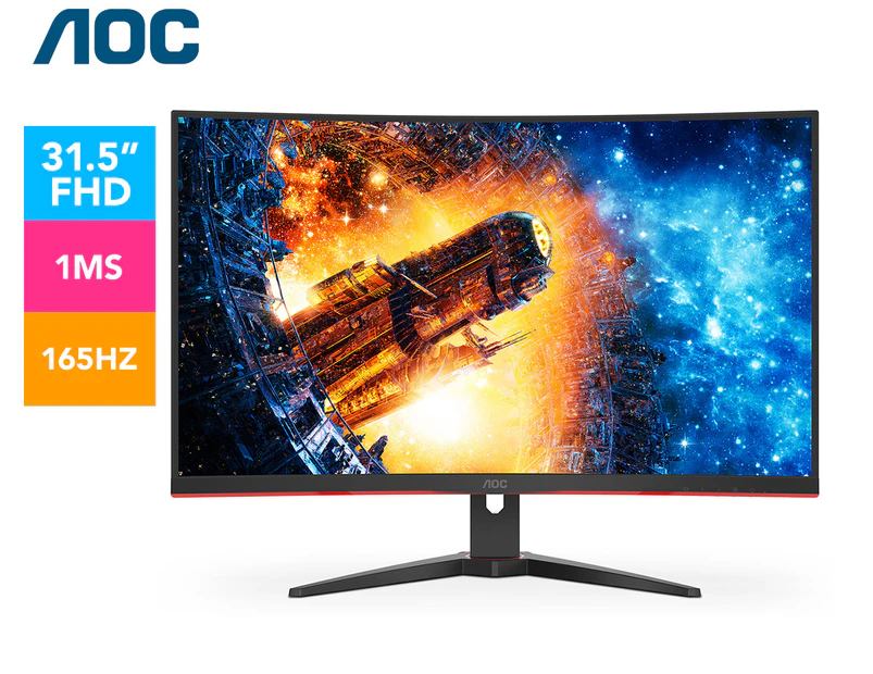 AOC 31.5" Full HD FreeSync Premium Curved Gaming Monitor C32G2E