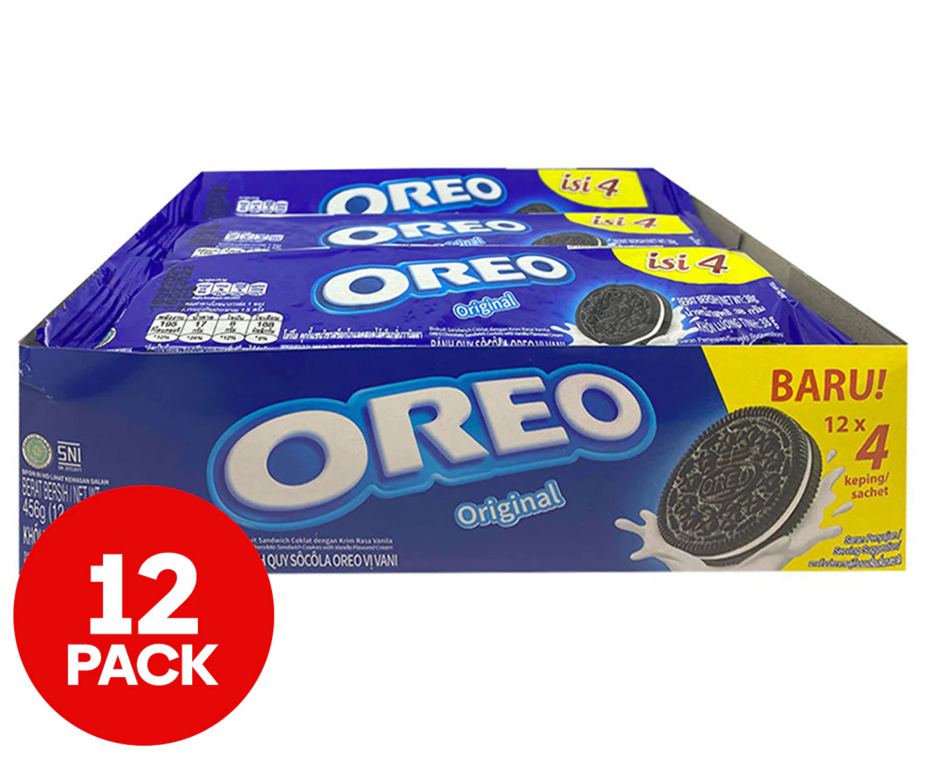 12 x 4pk Oreo Snack Pack Original 38g