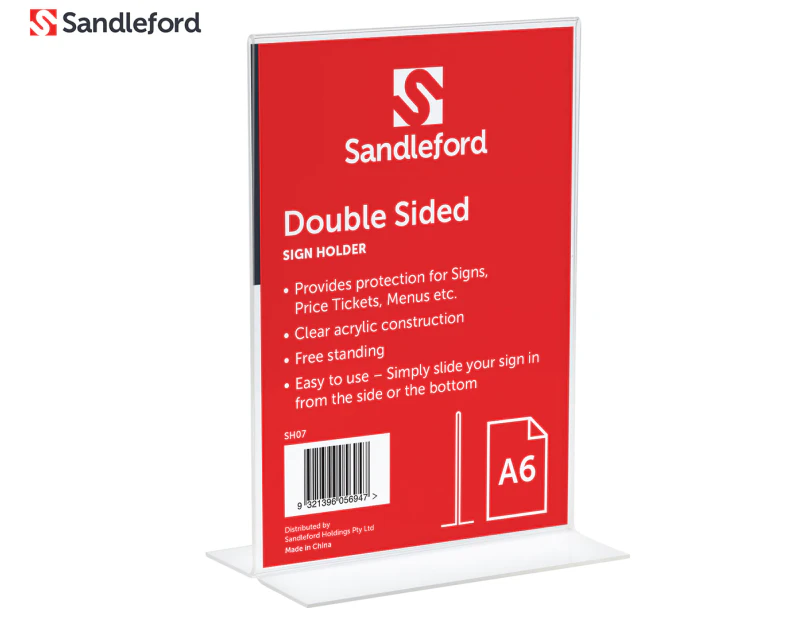 Sandleford A6 Double-Sided Sign Holder