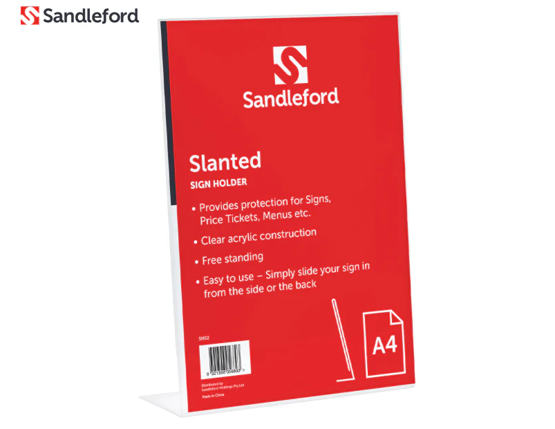Sandleford A4 Slanted Sign Holder
