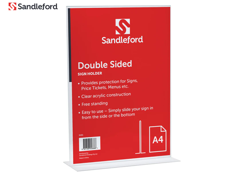 Sandleford A4 Double-Sided Sign Holder