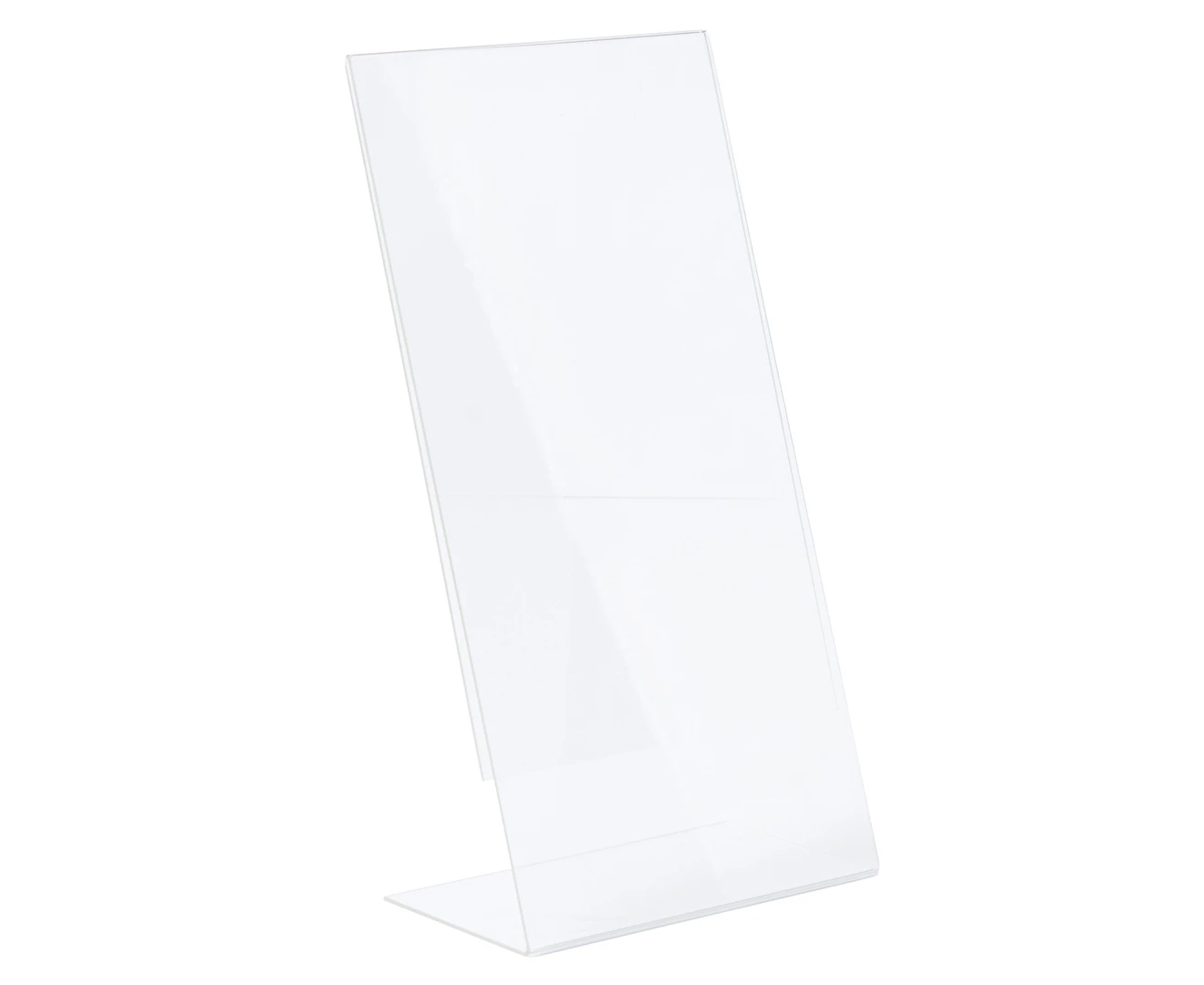 Sandleford 22cm Slanted DL Sign Holder Portrait Acrylic Menu Display Stand Clear