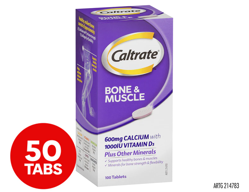 Caltrate Bone & Muscle Health Tablets 100-Pack