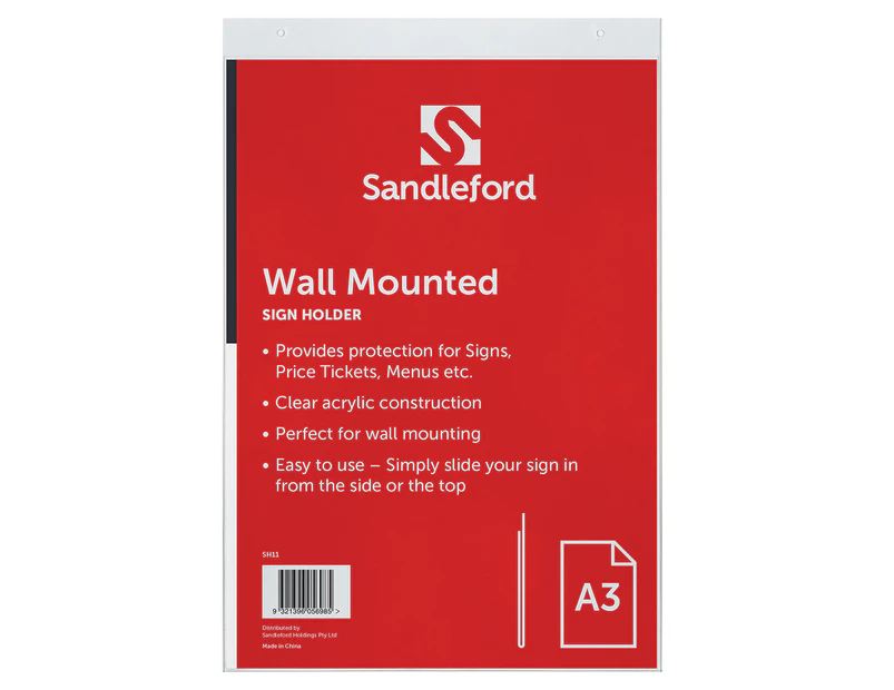 Sandleford A3 Wall-Mounted Sign Holder