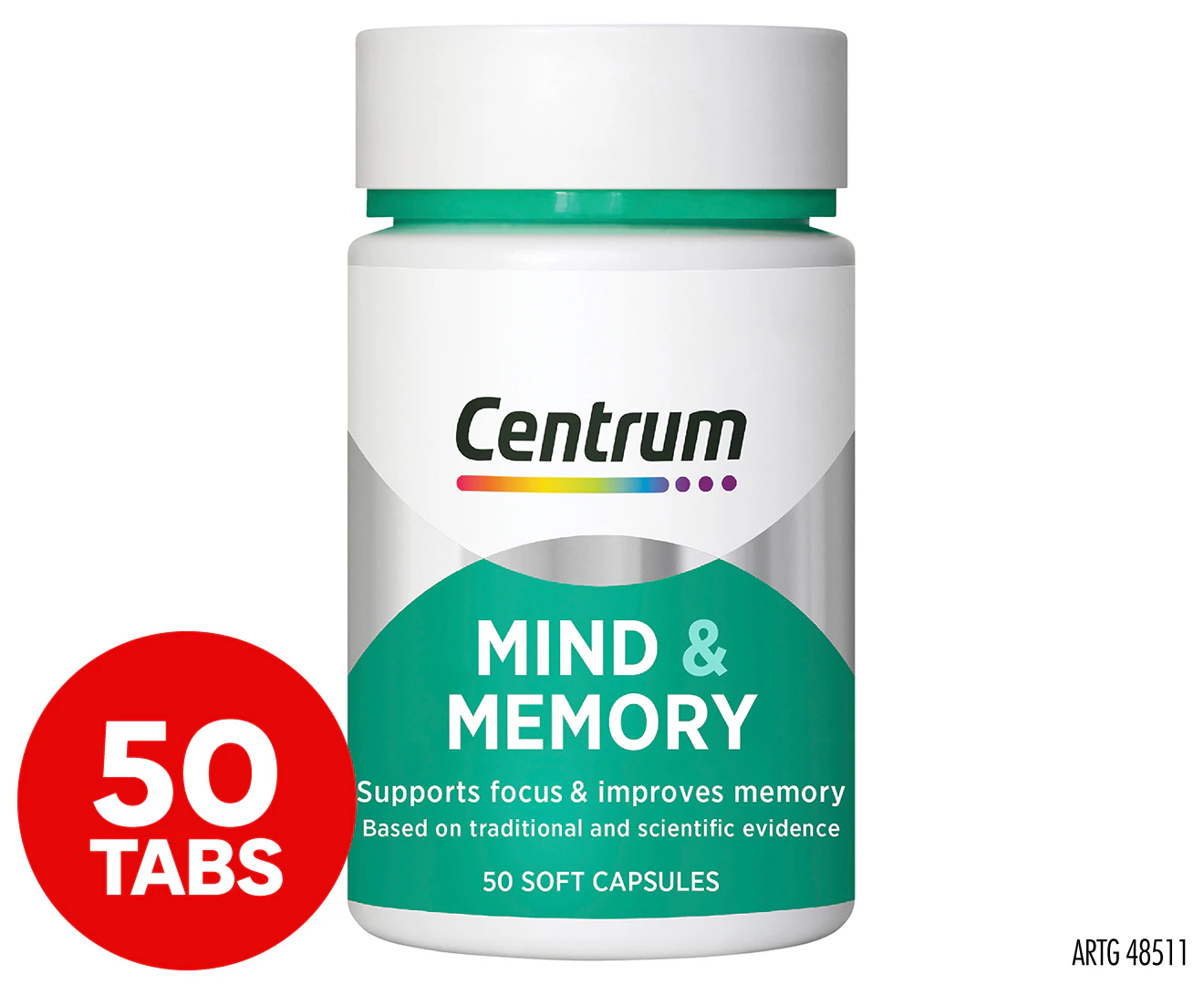 Centrum Mind & Memory Soft Capsules 50-Pack