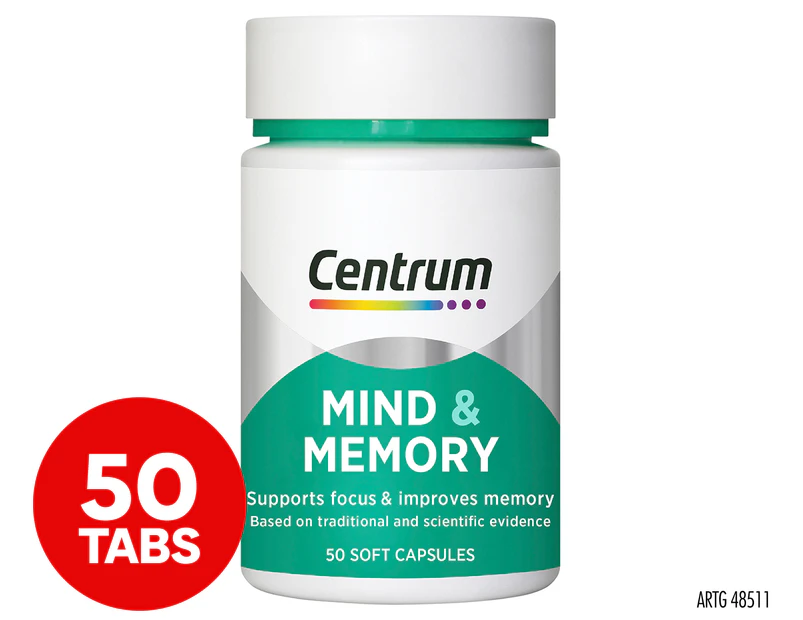 Centrum Mind & Memory Soft Capsules 50-Pack