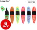 ColourHide Quirky Designs Highlight Markers 6-Pack - Assorted 1