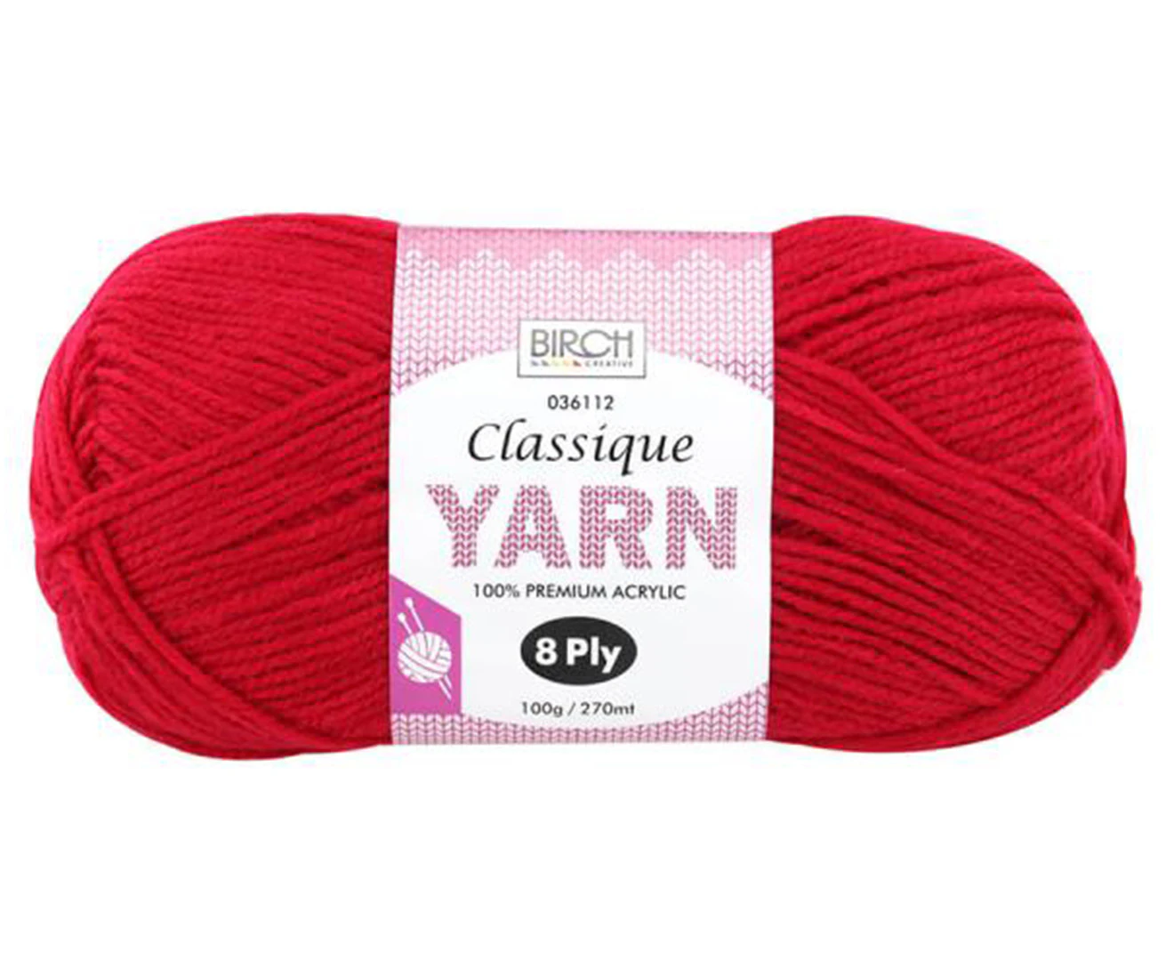 Birch Creative Classique 8ply Yarn - Red