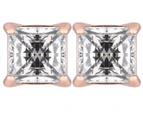 Swarovski Attract Stud Earrings - White/Rose Gold-Tone Plated