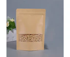 50 Pack of Visible Resealable Kraft Paper Pouch Self Sealing Food Storage Bag