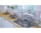 Casero Adjustable & Customisable Stainless Steel Slim Sink Rack with GWP