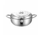 Stainless Steel Deep Fryer Pot with Temperature Control Kitchen Tool Kitchenware