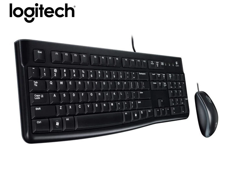 Logitech MK120 USB Keyboard & Mouse - Black