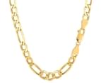 14K Yellow Gold Filled Solid Figaro Chain Necklace, 7.0 mm Wide - Yellow 1
