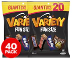 2 x Mars Variety Fun Size Giant Value Bag 297g