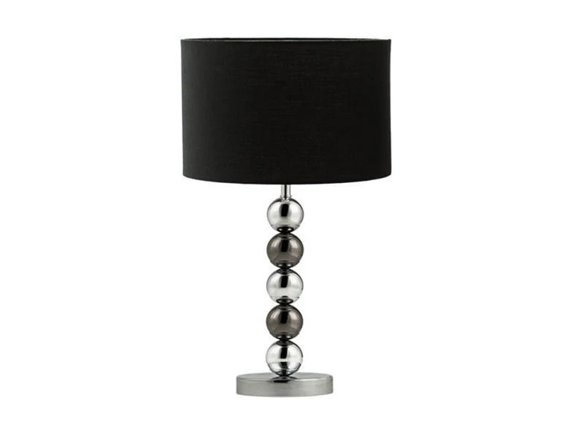 Centara Modern Table Desk Lamp Chrome Base - Black Shade