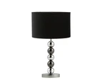 Centara Modern Table Desk Lamp Chrome Base - Black Shade