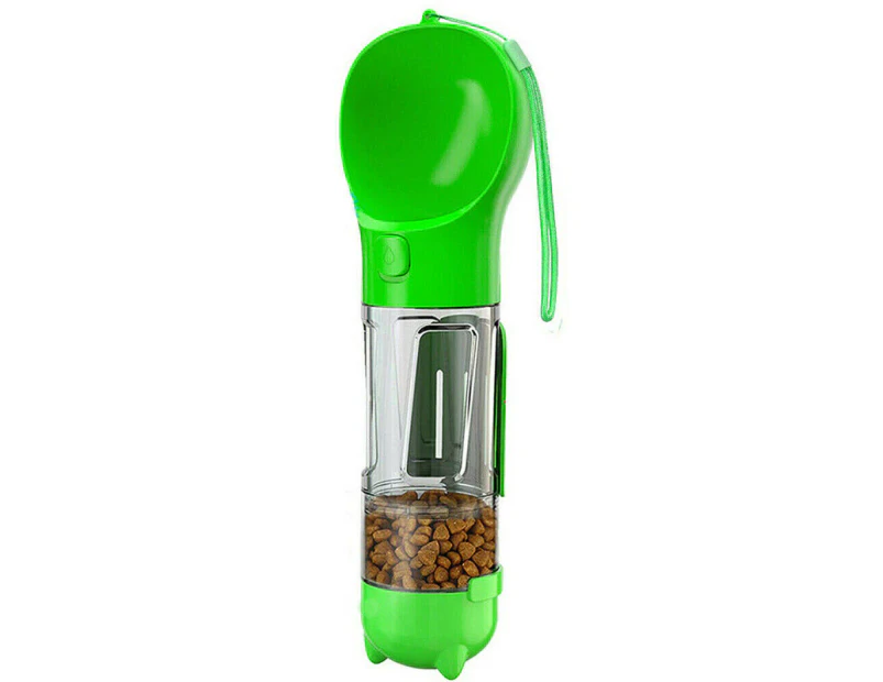 4 in1 Pet Feeder Puppy Dog Cat Water Bottle Green