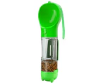 4 in1 Pet Feeder Puppy Dog Cat Water Bottle Green