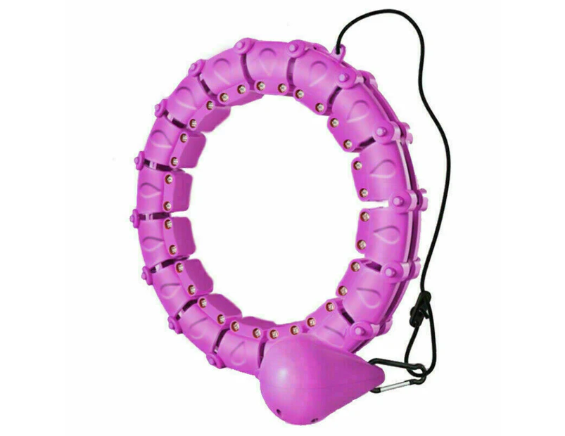 Purple 24 Knots Smart Hula Hoop Fitness