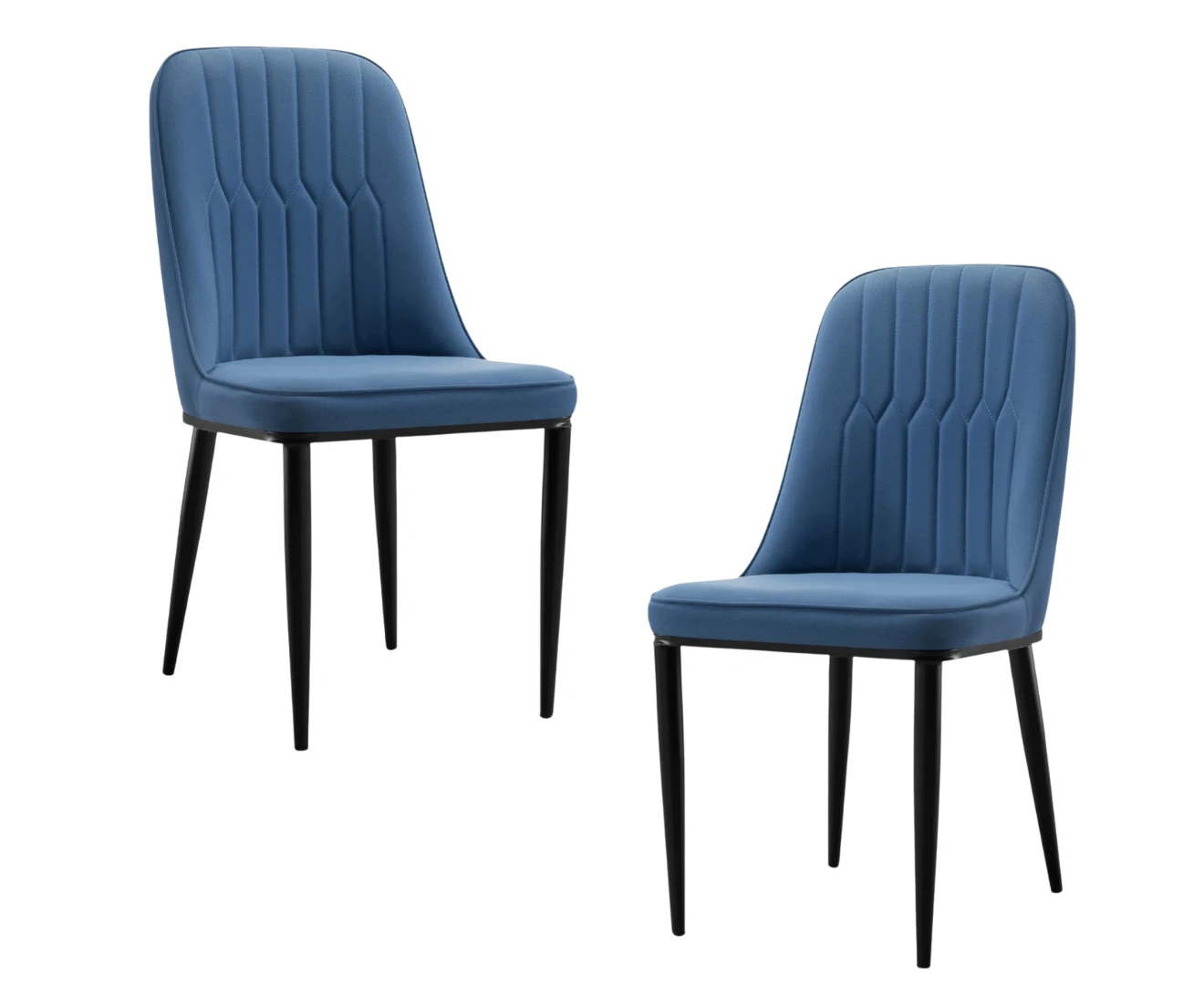 Eliving Stan Navy Elegant Classic Design Dining Chair Set of 2