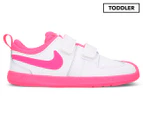 Nike Toddler Girls' Pico 5 Sportstyle Shoes - White/Hyper Pink